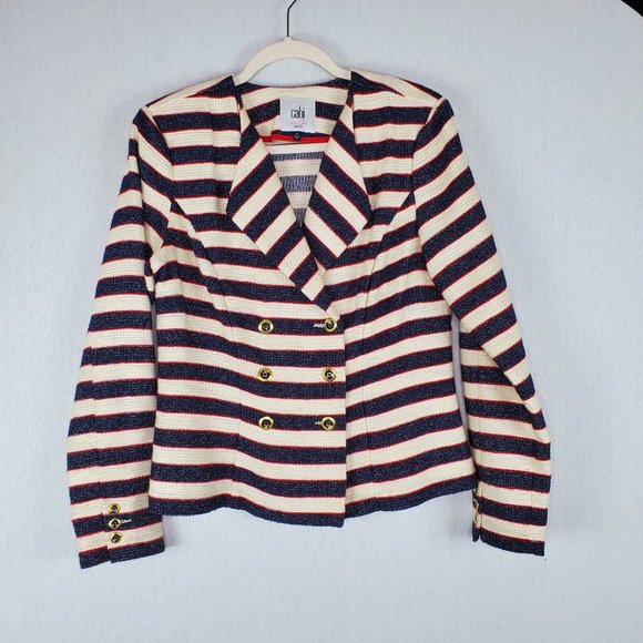 Cabi Style 5094 Cruise Jacket Size 6 Navy Nautical - Picture 2 of 7